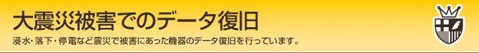 大震災でのデータ復旧 東京